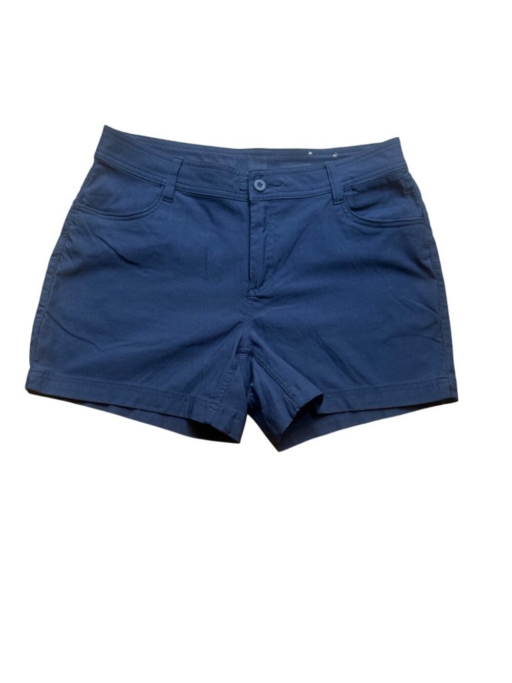 prAna Navy Stretch Shorts Womens Button Front Outdoor Hiking Travel Casual Short